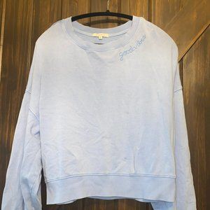 Women's Blue Crew Neck Sweatshirt